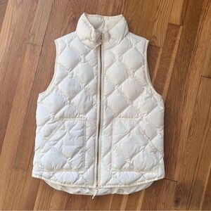 J. Crew Women's Medium Quilted Puffer Double Zipper Vest Down & Feather Fill